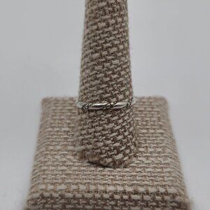 Size 10 Sterling Silver Unisex Braided Pattern Band Ring A3323